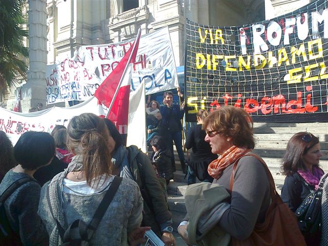 manifestazione 14 novembre a Roma